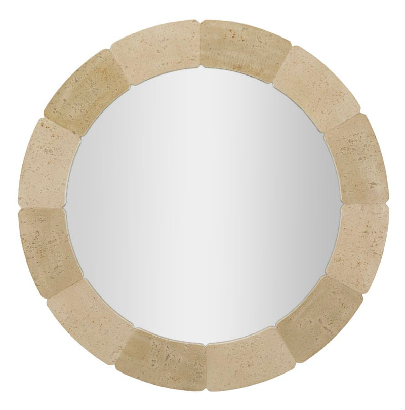 Specchio da muro stones cm ø 90x2,5 (temperato mis. int. ø cm 67)