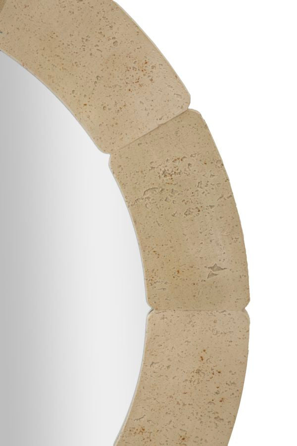 Specchio da muro stones cm ø 90x2,5 (temperato mis. int. ø cm 67)