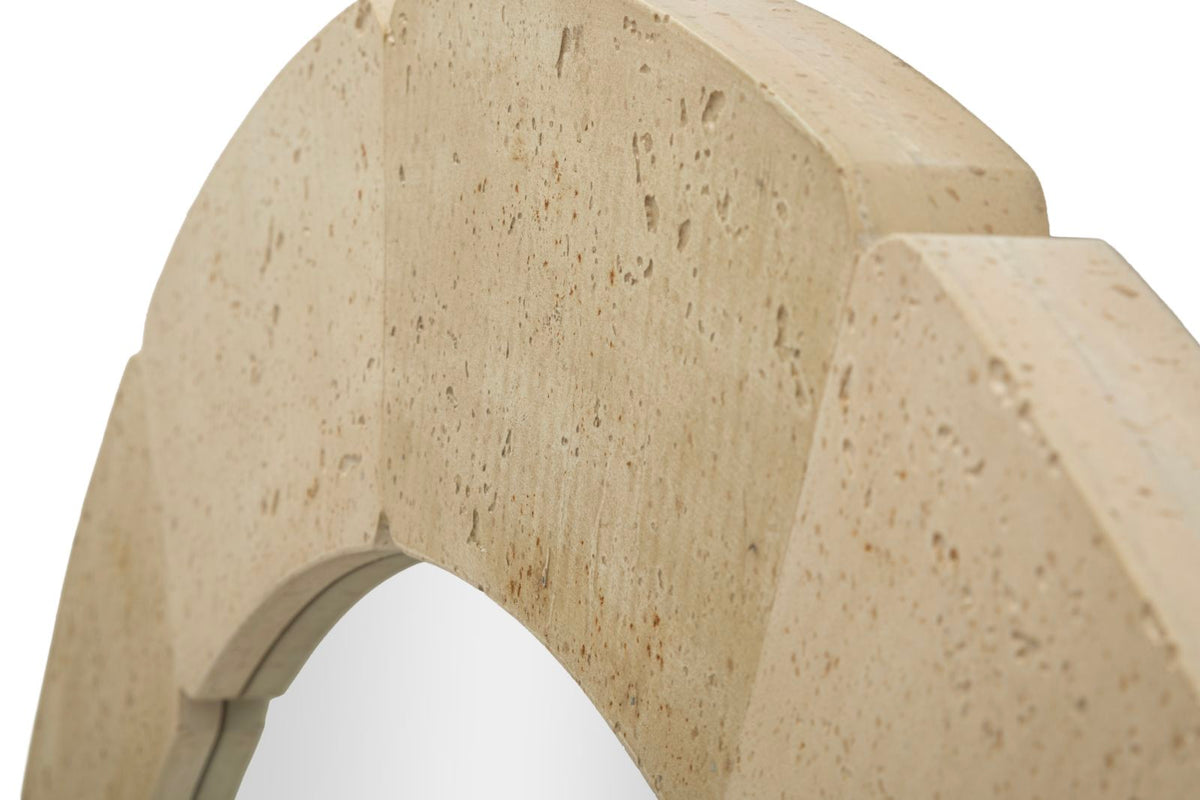 Specchio da muro stones cm ø 90x2,5 (temperato mis. int. ø cm 67)