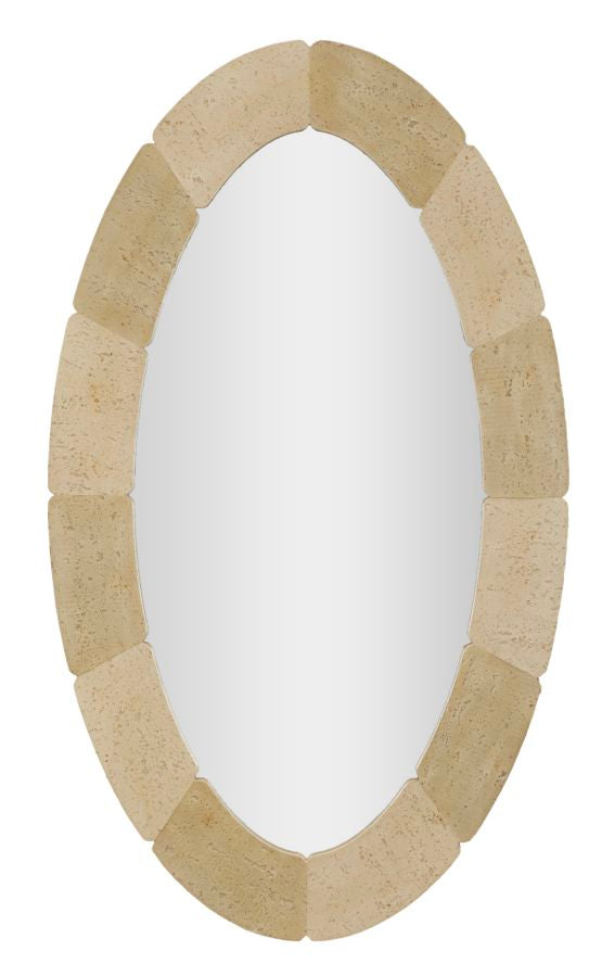 Specchio da muro stones ovale cm 70x3x119,5 (temperato mis. int. ø cm 47x97)