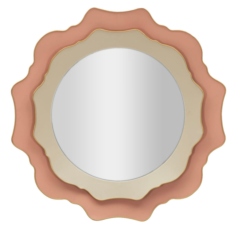 Specchio elizabeth rosa cm ø 95x7 (misura specchio int. ø cm 58)