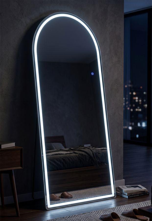 Specchio da terra/muro LED arco cm 76x4x177(3tonalita' di luce)