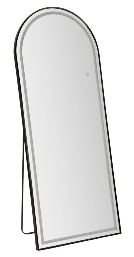 Specchio da terra/muro LED black frame arco cm 70x4x170 (3 tonalita' di luce)
