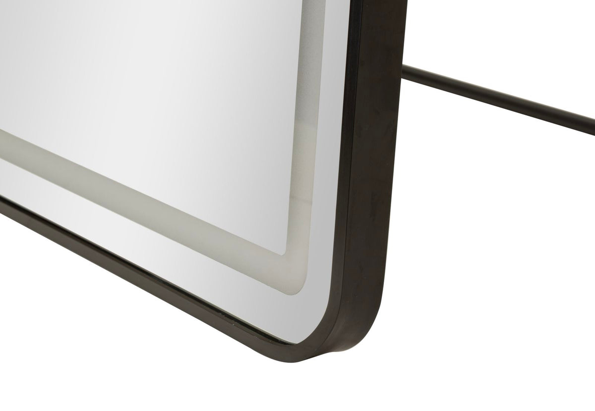 Specchio da terra/muro LED black frame rett. cm 70x4x170(3tonalita' di luce)
