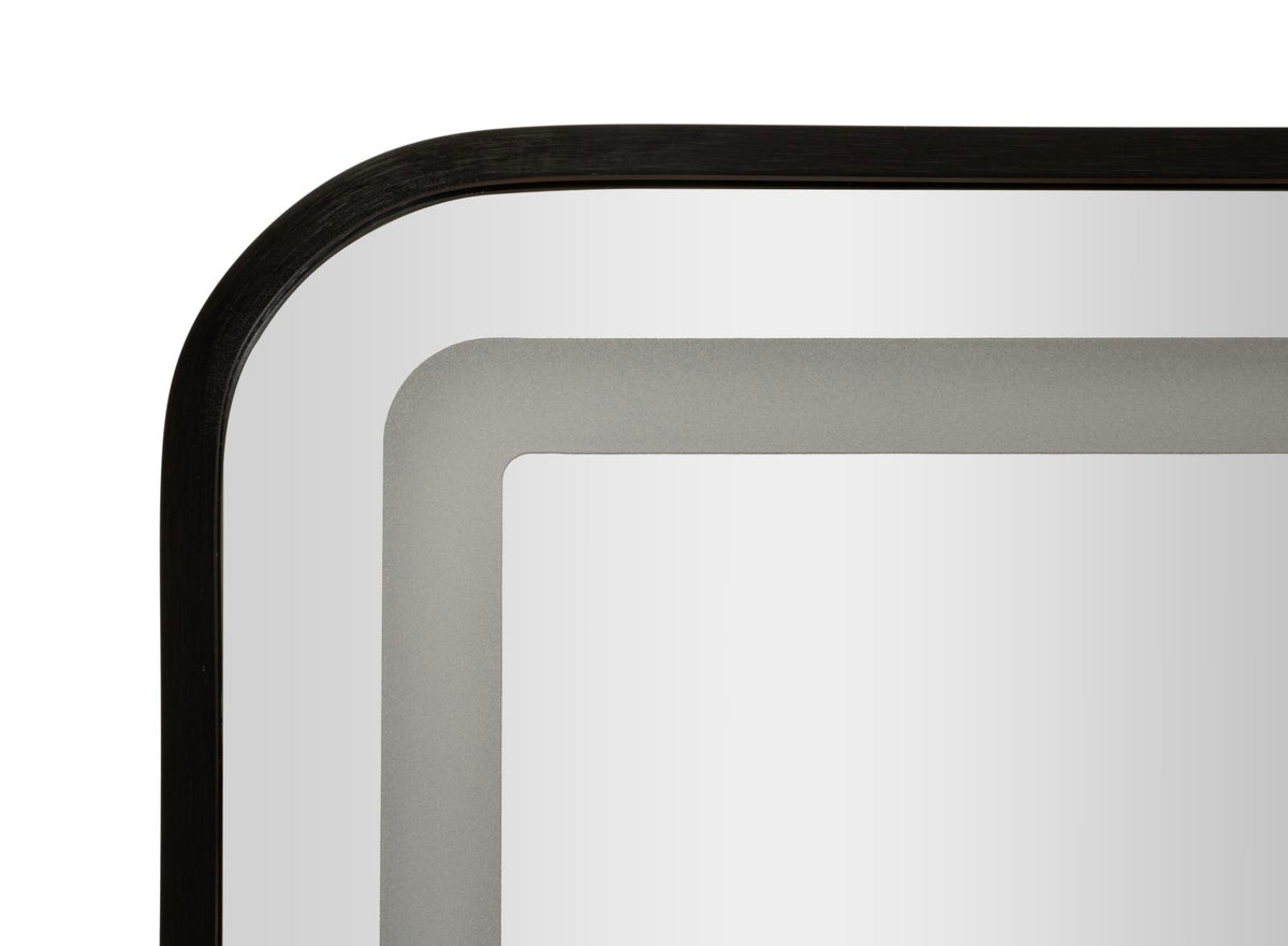 Specchio da terra/muro LED black frame rett. cm 70x4x170(3tonalita' di luce)