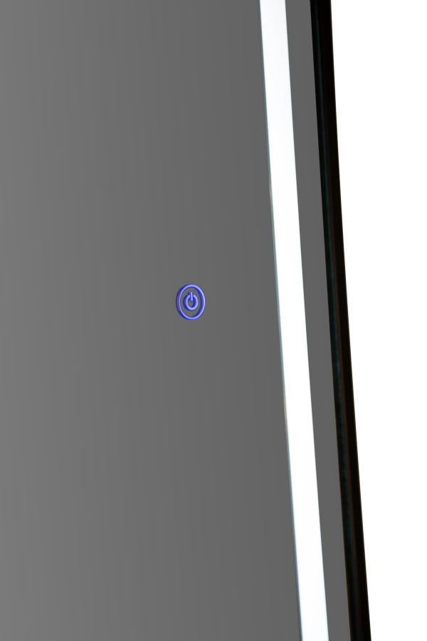 Specchio da terra/muro LED black frame rett. cm 70x4x170(3tonalita' di luce)