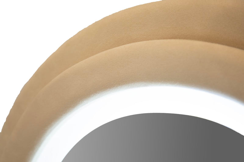 Specchio da muro LED miki velluto crema cm 60x4x160 (misura specchio cm 39x135)