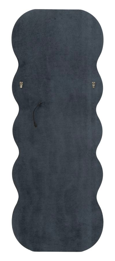 Specchio da muro LED emily velluto blu cm 60x4x160 (misura specchio cm 42x144)
