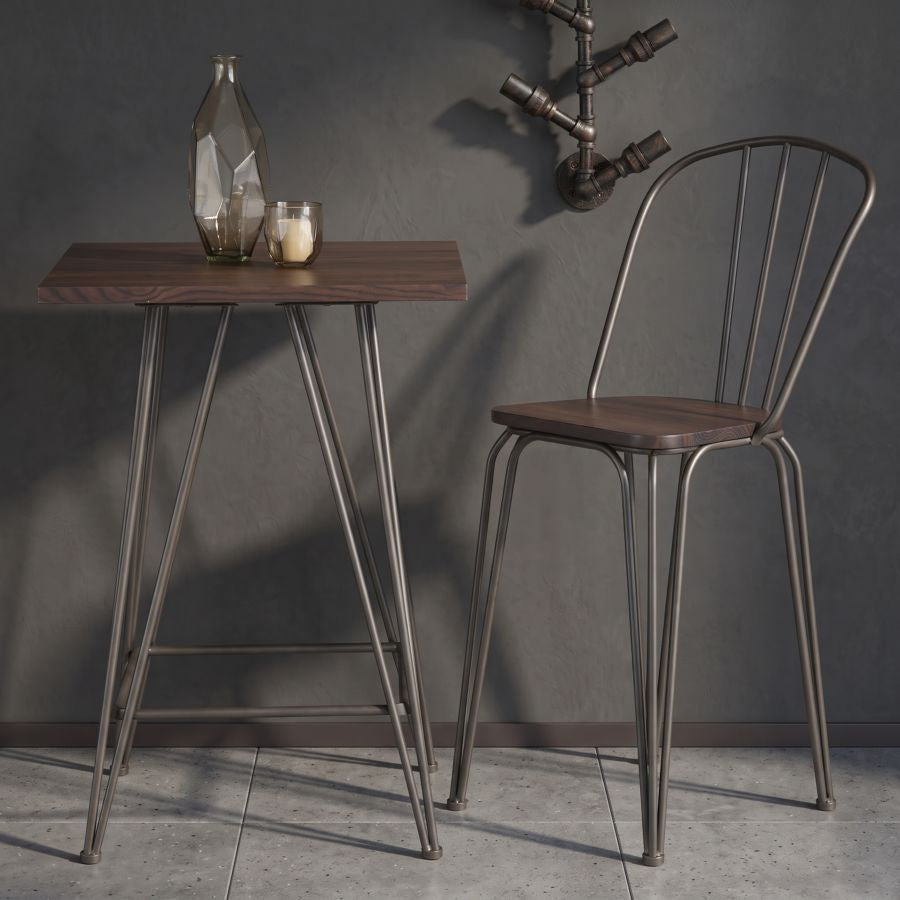 Mauro Ferretti Sedia Bar Harlem 54 x 45 x 102 Set 2 pz (altezza Seduta 61) cm