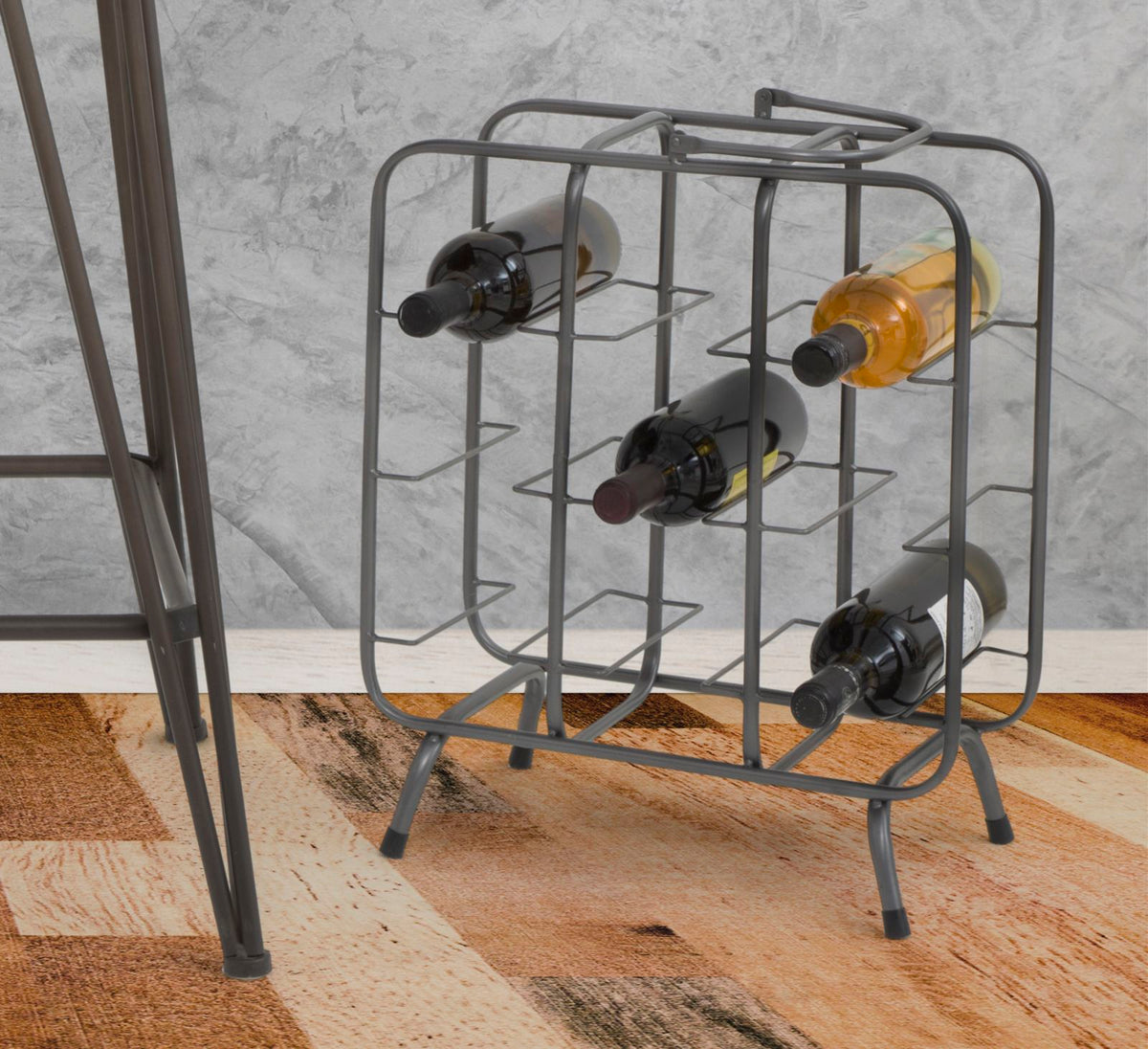 Mauro Ferretti Portabottiglie Rack Quadrato (9 Posti) 40 x 23 x 47,5 cm