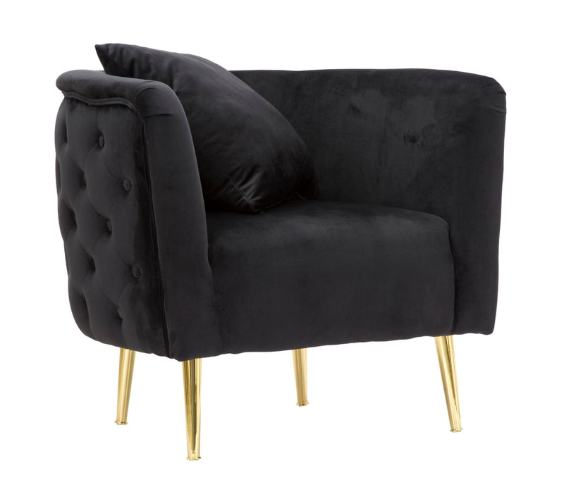 Mauro Ferretti Poltrona Bucarest Nero 76 x 74 x 71 cm