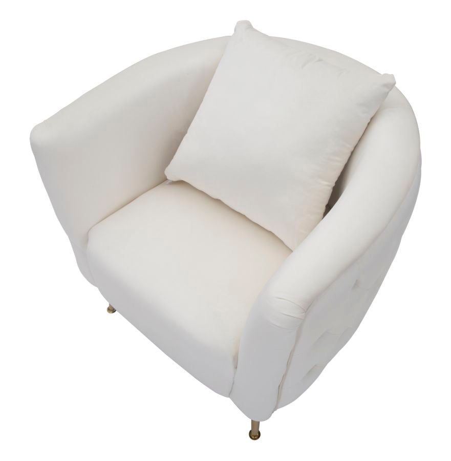 Mauro Ferretti Poltrona Bucarest Crema 76 x 74 x 73 cm