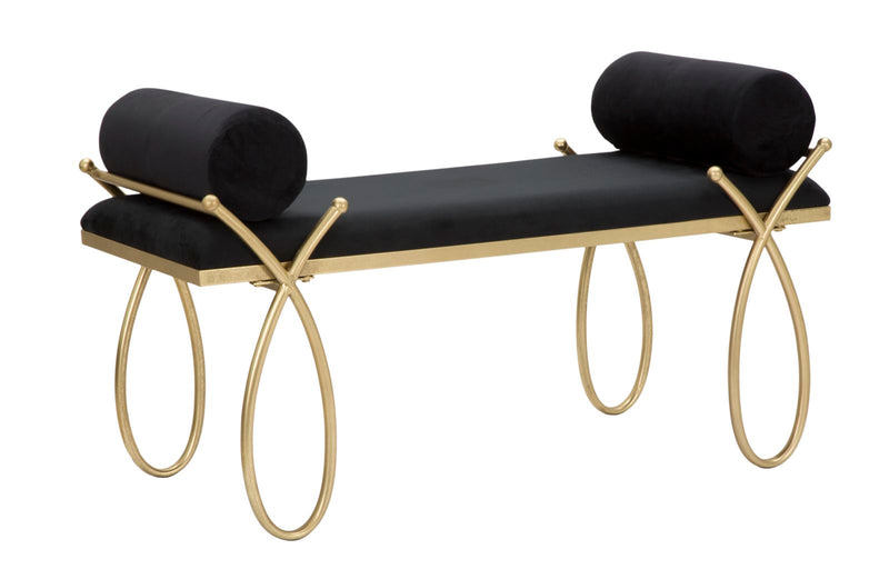 Mauro Ferretti Panca Ribbon Nera 112,5 x 49 x 53 cm