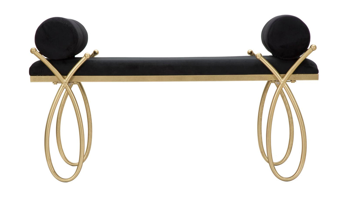 Mauro Ferretti Panca Ribbon Nera 112,5 x 49 x 53 cm