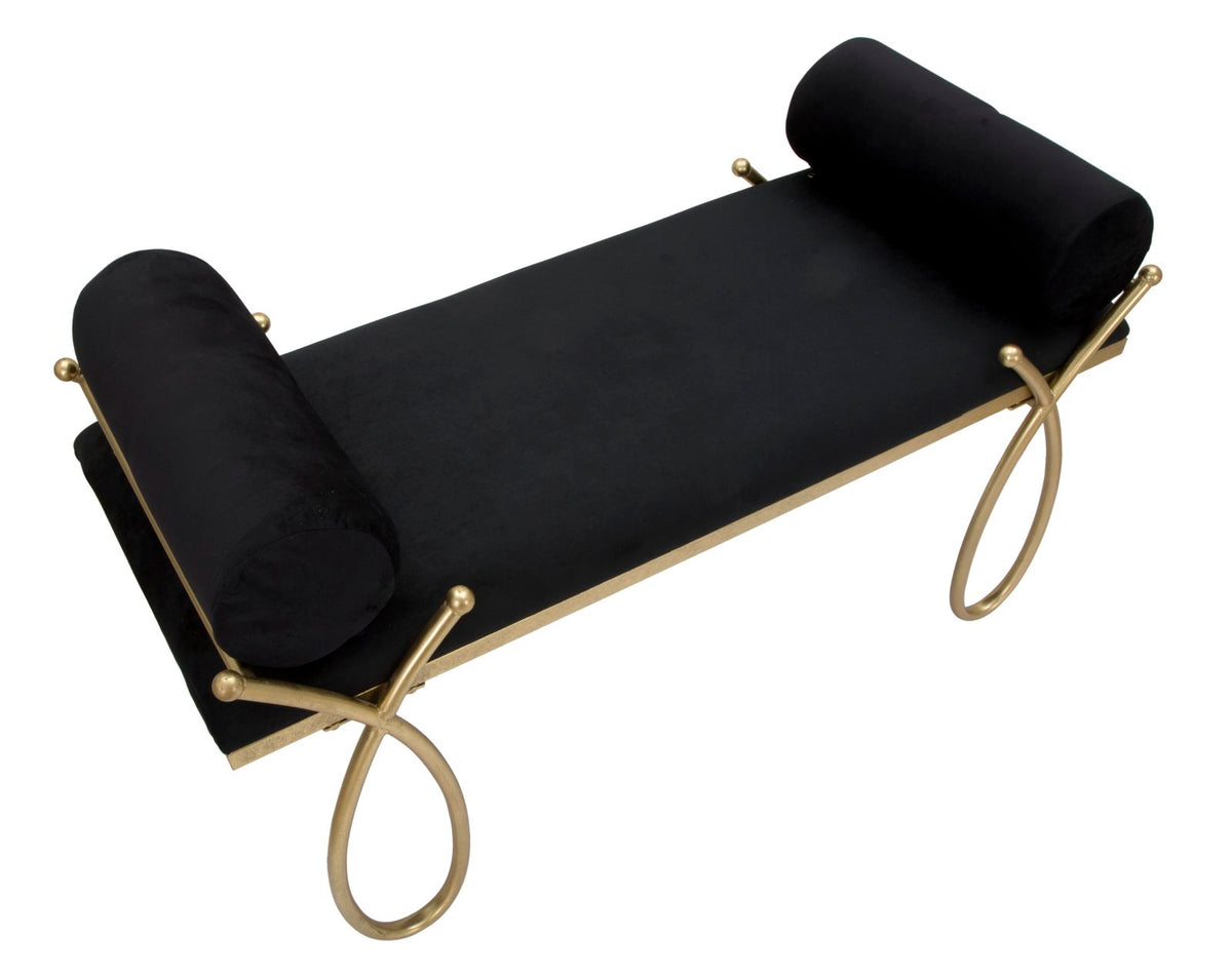 Mauro Ferretti Panca Ribbon Nera 112,5 x 49 x 53 cm