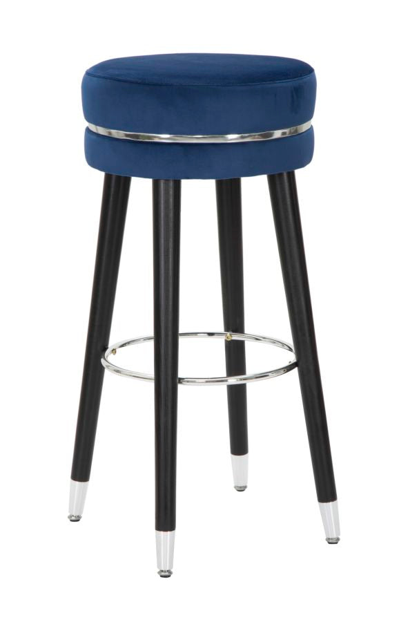 Mauro Ferretti Sgabello Bar Paris Blu/silver Ø 35 x 74 cm
