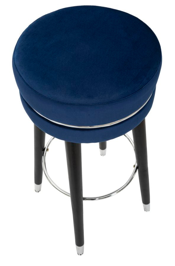 Mauro Ferretti Sgabello Bar Paris Blu/silver Ø 35 x 74 cm