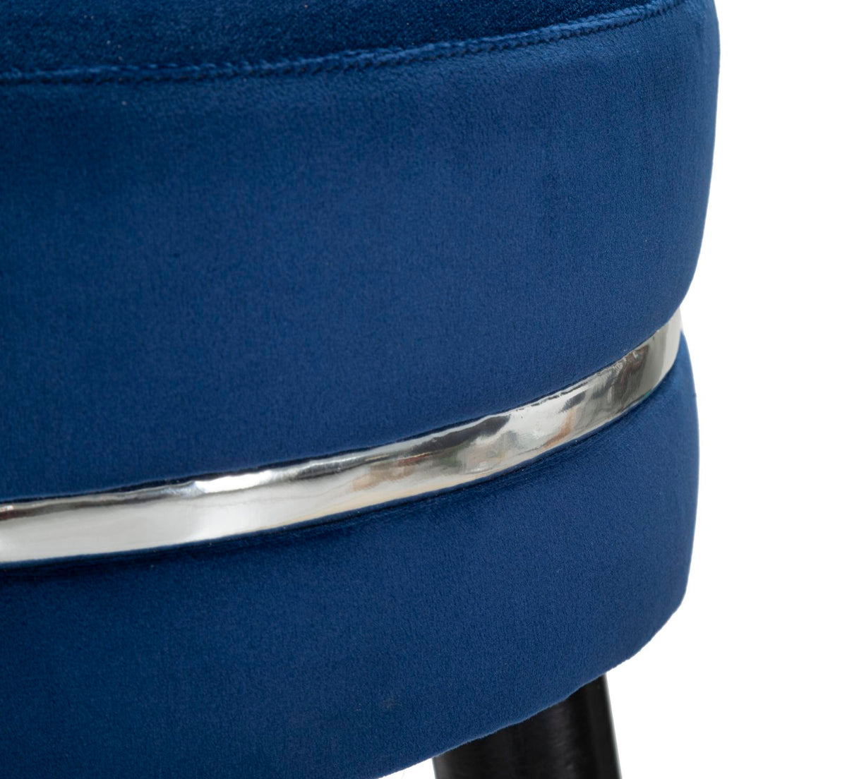 Mauro Ferretti Sgabello Bar Paris Blu/silver Ø 35 x 74 cm