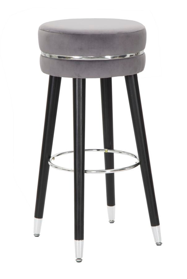 Mauro Ferretti Sgabello Bar Paris Grigio/silver Ø 35 x 74 cm