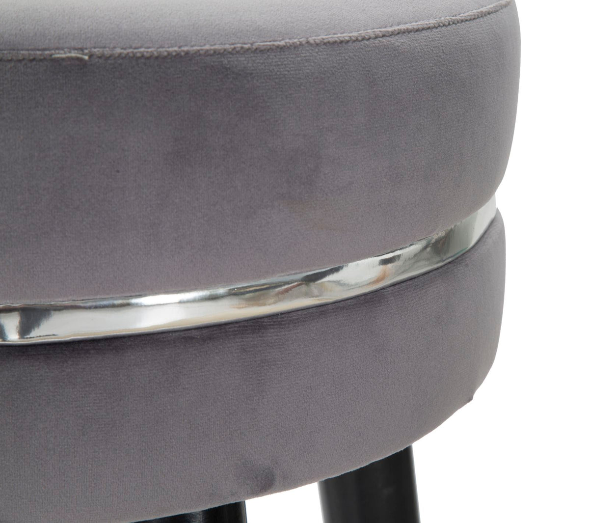 Mauro Ferretti Sgabello Bar Paris Grigio/silver Ø 35 x 74 cm
