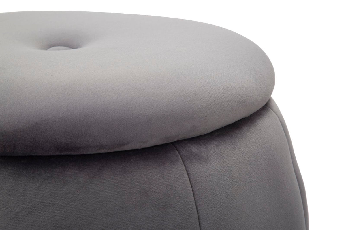 Mauro Ferretti Pouf/contenitore Paris Grigio/silver Ø 43 x 43 cm