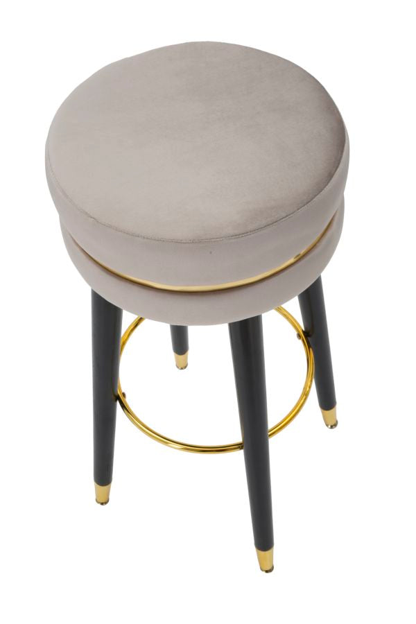 Mauro Ferretti Sgabello Bar Paris Grigio/gold Ø 35 x 74 cm