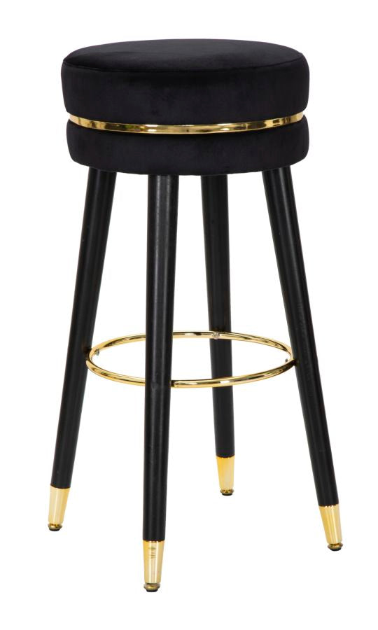 Mauro Ferretti Sgabello Bar Paris Nero/gold Ø 35 x 74 cm