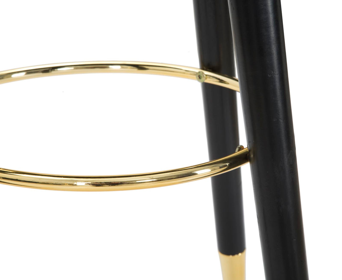 Mauro Ferretti Sgabello Bar Paris Nero/gold Ø 35 x 74 cm