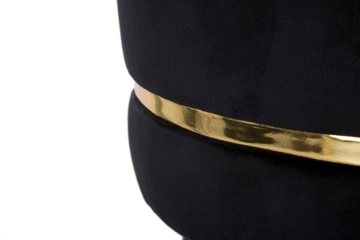 Mauro Ferretti Sgabello Bar Paris Nero/gold Ø 35 x 74 cm
