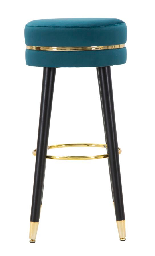 Mauro Ferretti Sgabello Bar Paris Ottanio/gold Ø 35 x 74 cm