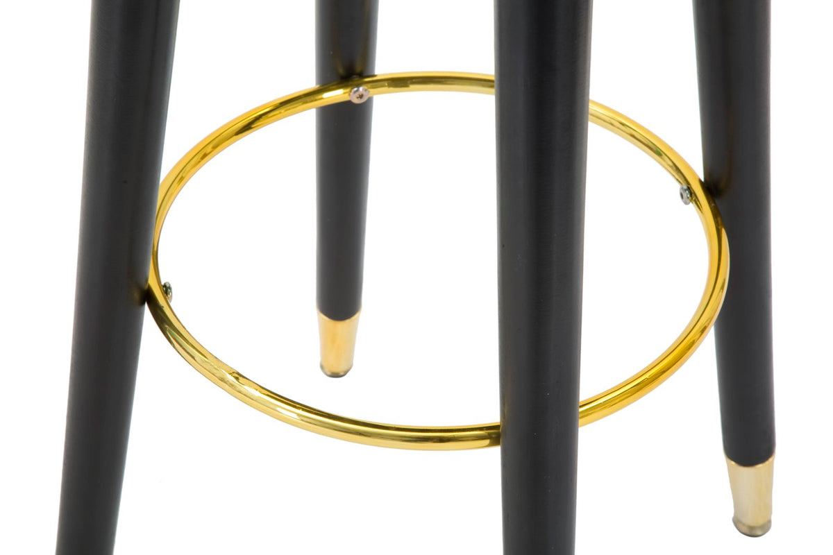 Mauro Ferretti Sgabello Bar Paris Ottanio/gold Ø 35 x 74 cm