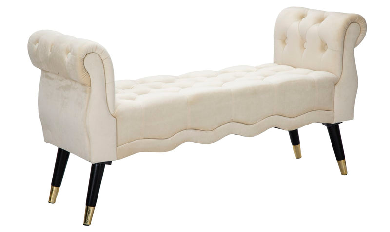 Mauro Ferretti Panchetta Paris Crema/gold 120 x 40 x 60 cm