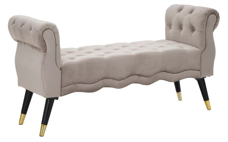Mauro Ferretti Panchetta Paris Grigia/gold 120 x 40 x 60 cm