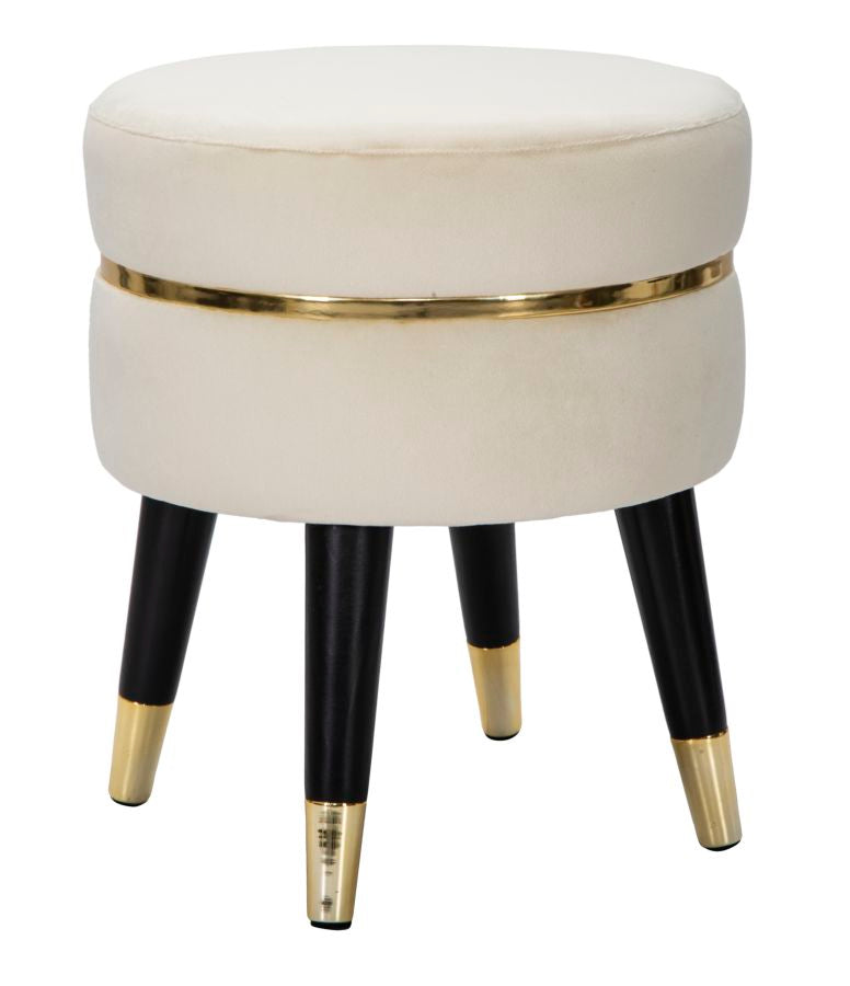 Mauro Ferretti Sgabello Paris Crema/gold Ø 35 x 40,5 cm