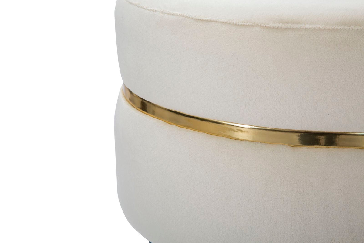 Mauro Ferretti Sgabello Paris Crema/gold Ø 35 x 40,5 cm