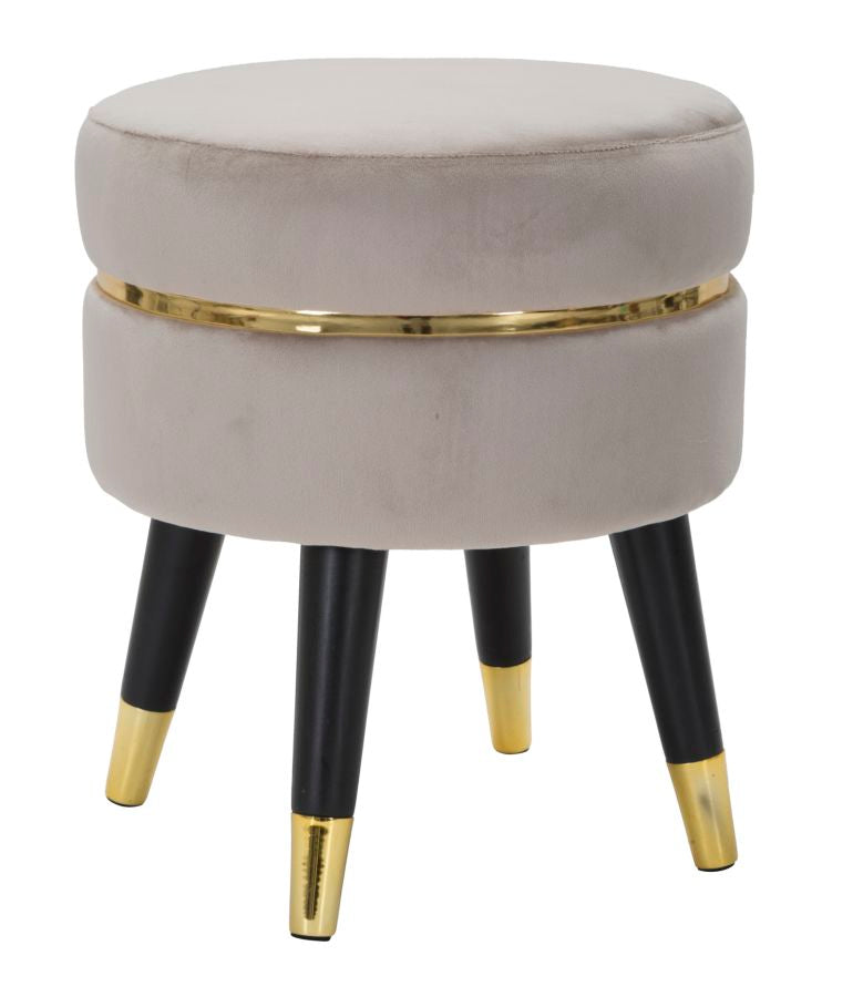 Mauro Ferretti Sgabello Paris Grigio/gold Ø 35 x 40,5 cm