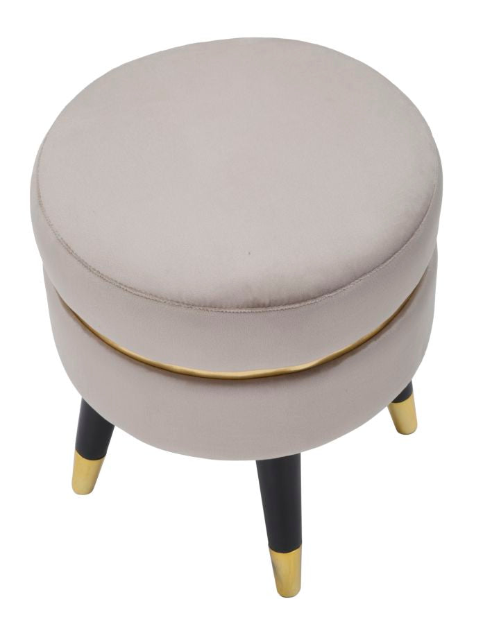 Mauro Ferretti Sgabello Paris Grigio/gold Ø 35 x 40,5 cm