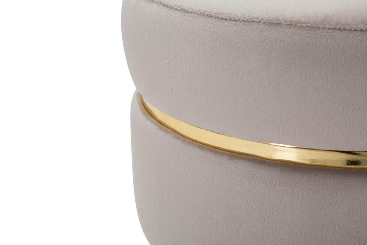 Mauro Ferretti Sgabello Paris Grigio/gold Ø 35 x 40,5 cm
