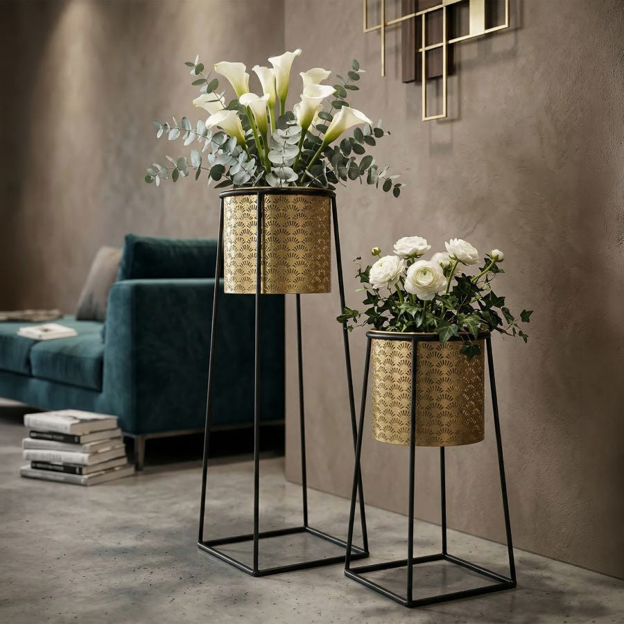 Mauro Ferretti Portavasi Coppia Cup Ø 26 x 70-23 x 45 cm