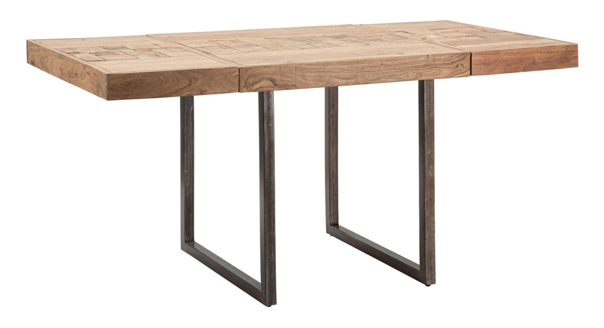 Mauro Ferretti Tavolo da Pranzo Mumbai Quad. All. 80 x 80 x 77-lung. T. 160 cm ( Acacia Nilotica)
