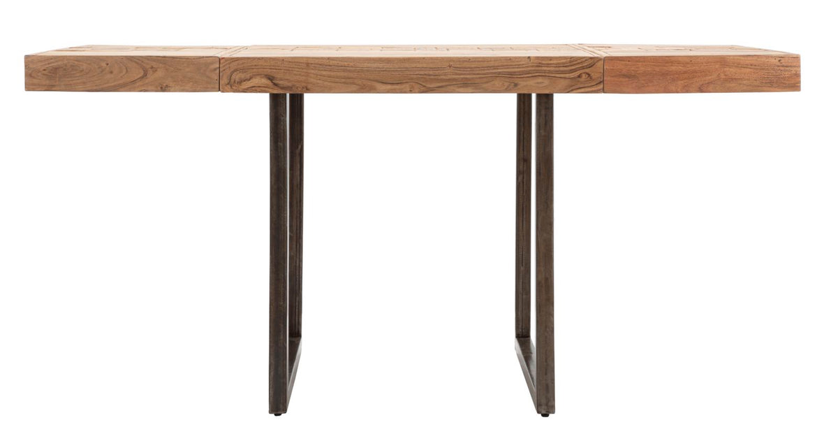 Mauro Ferretti Tavolo da Pranzo Mumbai Quad. All. 80 x 80 x 77-lung. T. 160 cm ( Acacia Nilotica)