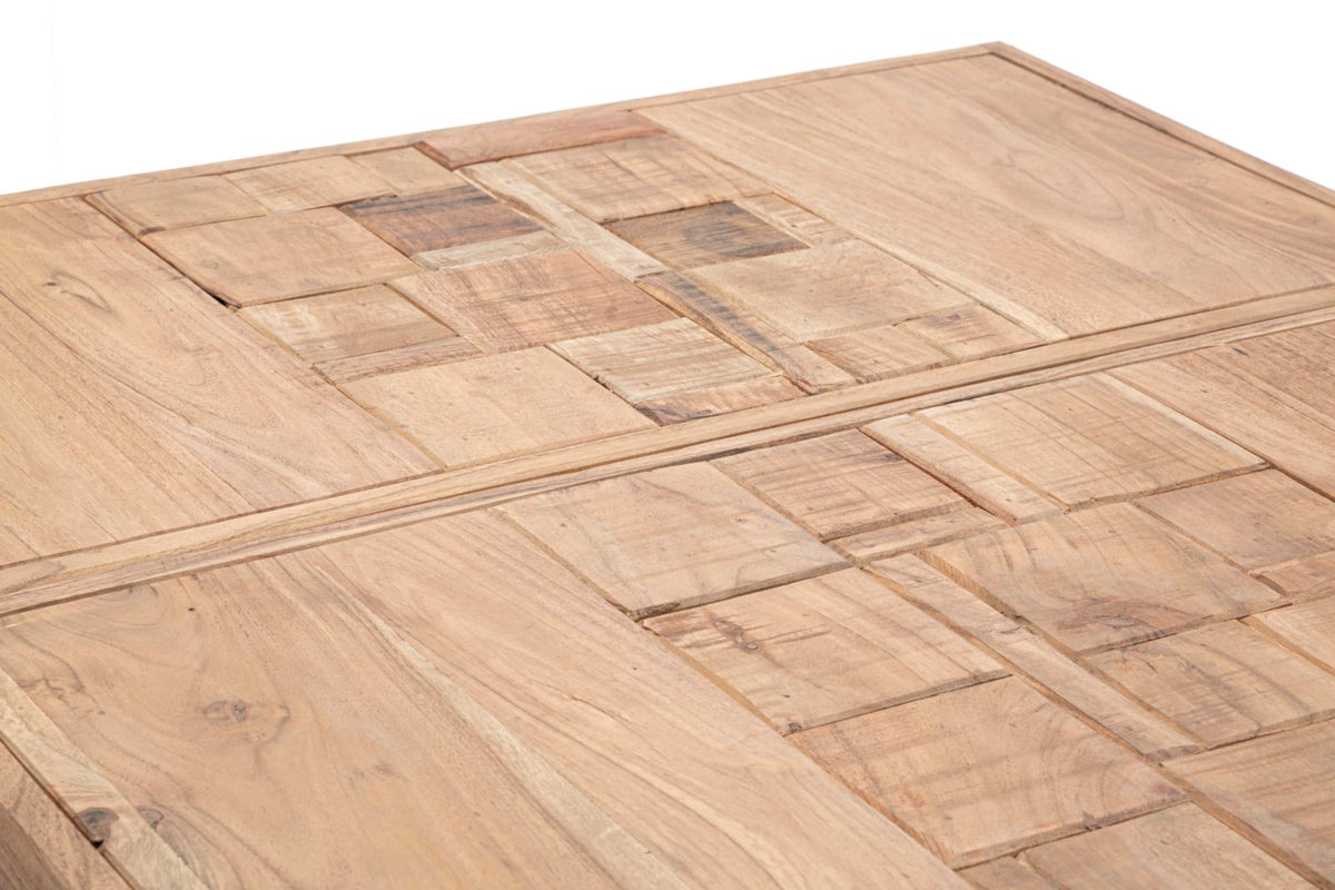 Mauro Ferretti Tavolo da Pranzo Mumbai Quad. All. 80 x 80 x 77-lung. T. 160 cm ( Acacia Nilotica)