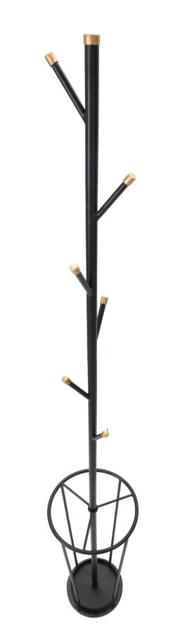 Mauro Ferretti Appendiabiti-portaombrelli Glam Black Ø 26 x 176 cm