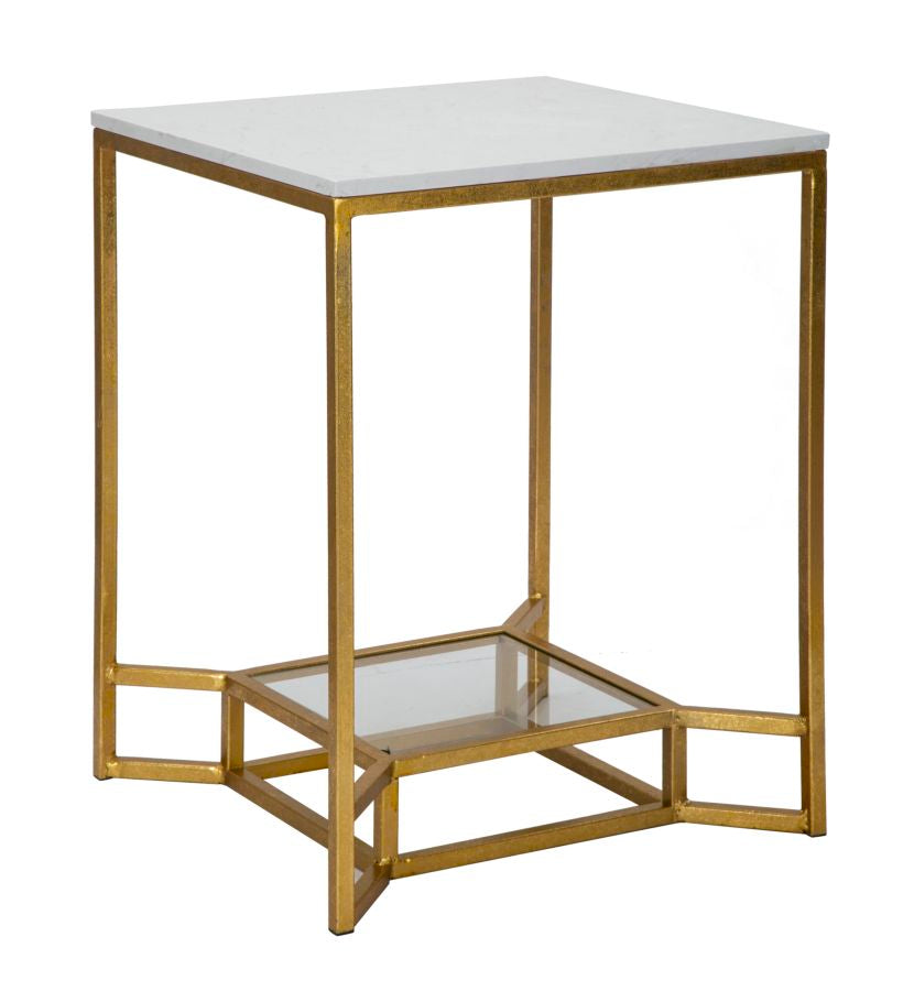 Mauro Ferretti Tavolinetto Double Marble 47 x 47 x 60 cm