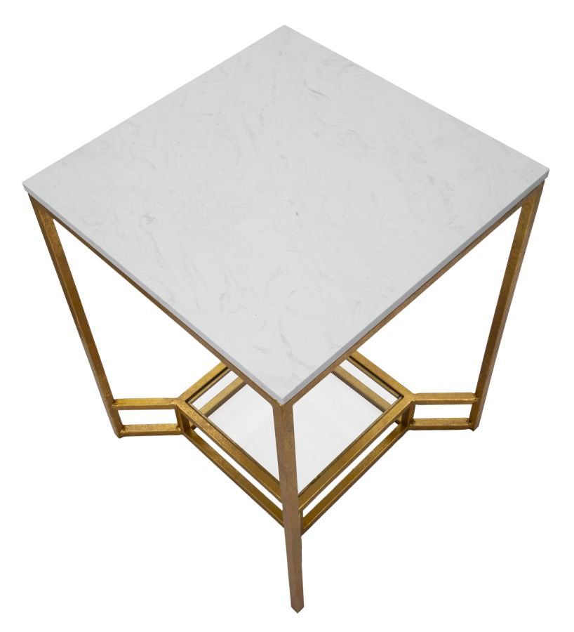 Mauro Ferretti Tavolinetto Double Marble 47 x 47 x 60 cm