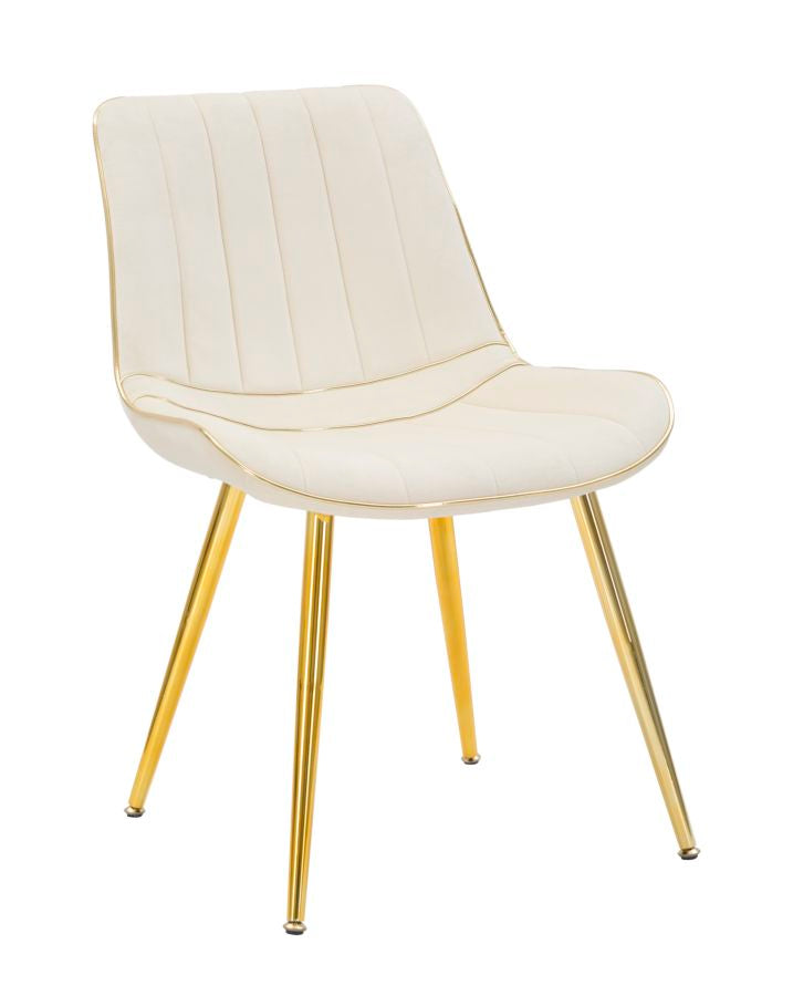 Mauro Ferretti Sedia Paris Crema/gold Set 2 pz 51 x 59 x 79 cm
