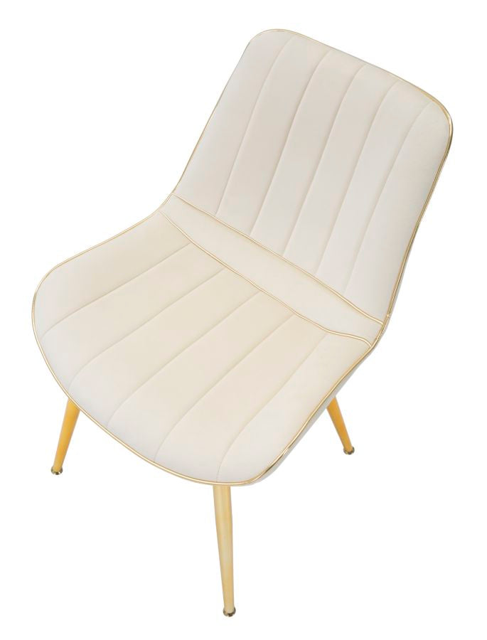 Mauro Ferretti Sedia Paris Crema/gold Set 2 pz 51 x 59 x 79 cm
