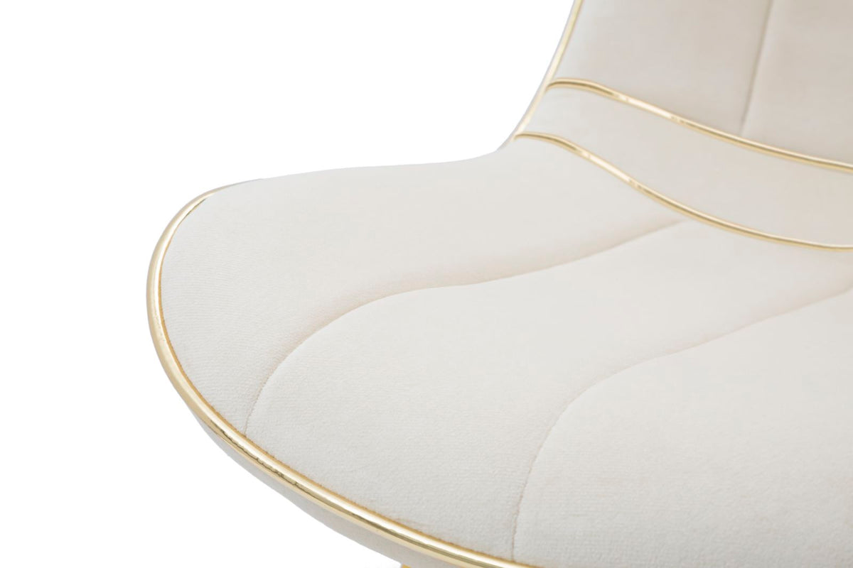 Mauro Ferretti Sedia Paris Crema/gold Set 2 pz 51 x 59 x 79 cm