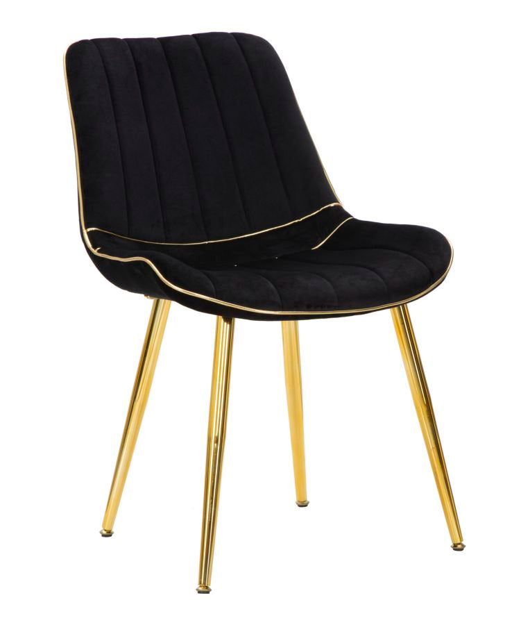 Mauro Ferretti Sedia Paris Nera/gold Set 2 pz 51 x 59 x 79 cm