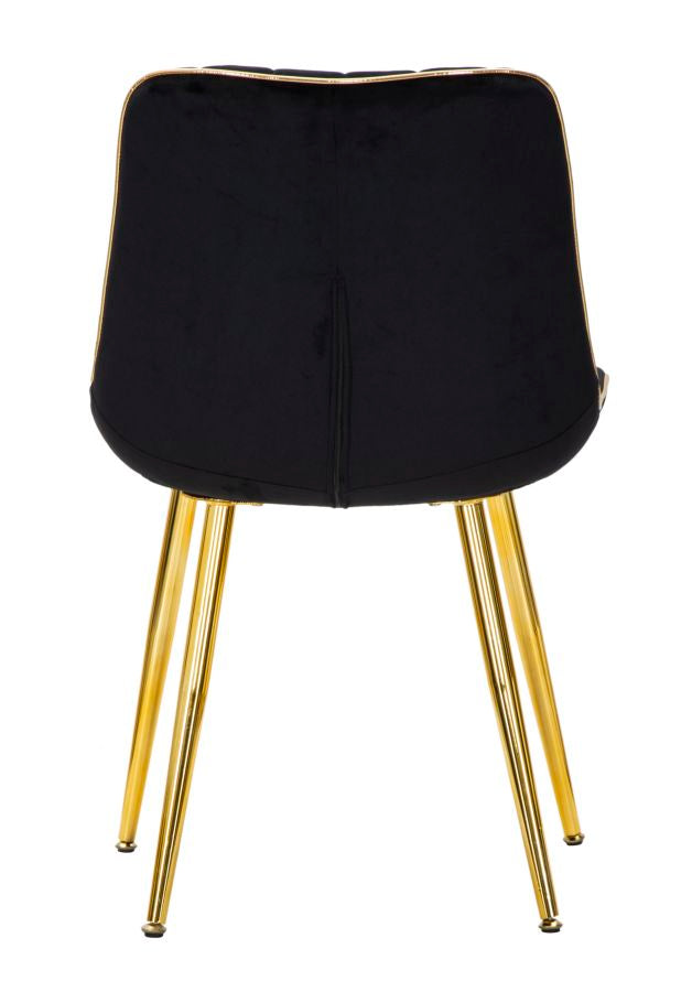 Mauro Ferretti Sedia Paris Nera/gold Set 2 pz 51 x 59 x 79 cm